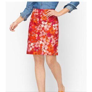 Talbots Tossed Floral Canvas Mini Skirt | A-Line | Size 10